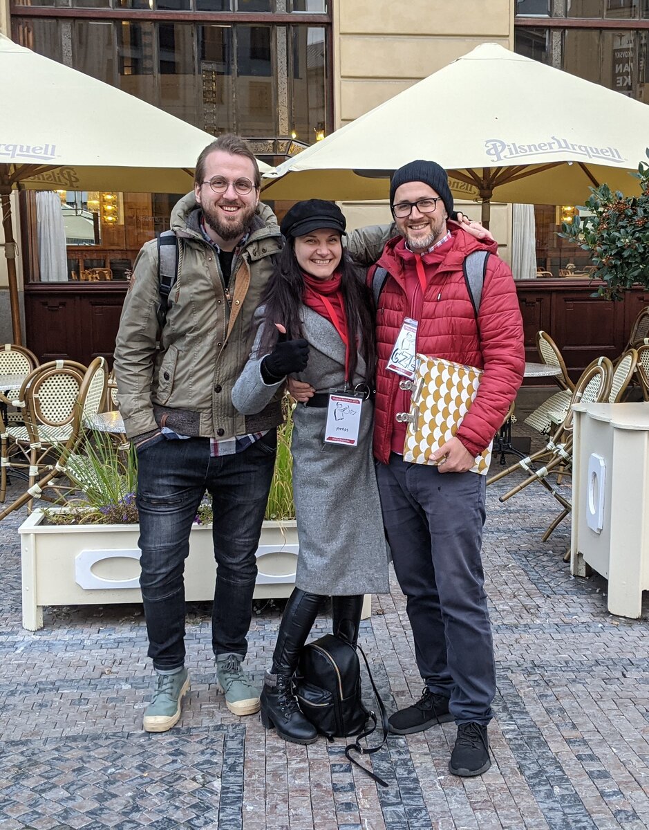 The three winners after 24 hours without sleep. From the left Adam Topór, Marta Rogalska and Jan Vítek